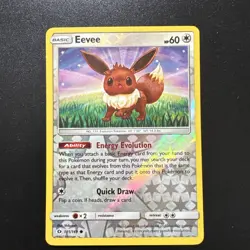 Eevee 101/149 Common SM Base Set Pokemon Reverse Holo NM/M - Image 1