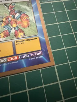Rare Flamedramon Digimon Card Digital Monsters Bandai 2000 Fx-08 Promo Card - Image 3