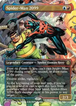 Spider-Man 2099 (0205) (Borderless) -Foil Near Mint MTG Marvel's Spider-Man - Image 1