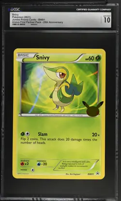 2021 Jumbo Promo Cards #BW01 Snivy 10 - Image 1