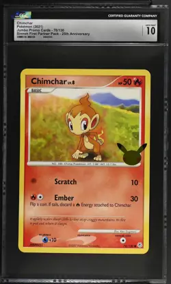 2021 Jumbo Promo Cards #76/130 Chimchar 10 - Image 1