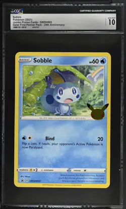 2021 Jumbo Promo Cards #SWSH003 Sobble 10 - Image 1