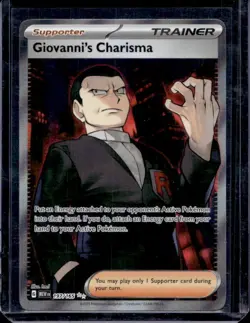 Pokemon - Giovanni's Charisma - 197/165 - Scarlet & Violet: 151 - Full Art Card - Image 1