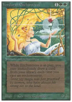 MTG VERDURAN ENCHANTRESS ITALIAN POOR - INCANTATRICE VERDE DEI BOSCHI - FWB - Image 1
