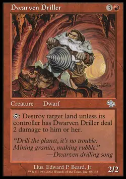 MTG DWARVEN DRILLER EXC - TRIVELLATORE NANESCO - JUD - MAGIC - GERMAN - Image 1