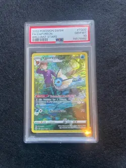 POKEMON VAPOREON #TG02 2022 SWORD & SHIELD BRILLIANT STARS FULL ART PSA 10 - Image 1