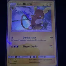 Pokemon Alolan Raichu SM Trainer Kit 30/30 Holo Uncommon Stage 1 110HP EN - Image 2