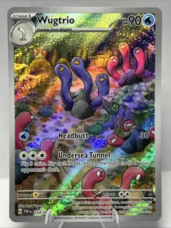Wugtrio 224/091 SV: Paldean Fates Holo NM Pokemon - Image 1
