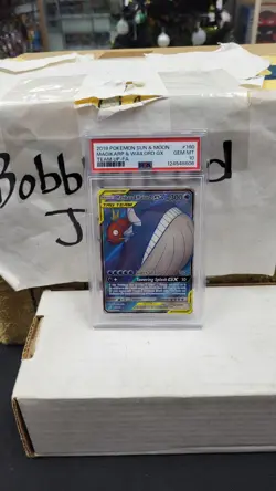 2019 MAGIKARP & WAILORD GX TAG TEAM UP FULL ART POKEMON PSA 10 GEM MINT #160 - Image 1