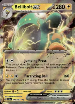 Bellibolt ex - Double Rare - Paldea Evolved 079/193 - MINT - Pokemon - Image 1