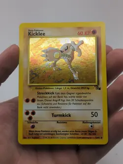 Pokemon TCG- 1999 Hitmonlee 7/62 Holo Fossil LP/MP (German) - Image 1