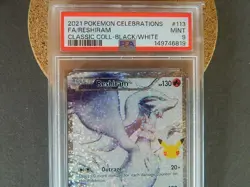 Pokemon Celebrations Reshiram Classic Collection B&W 113/114 PSA 9 Mint - Image 2