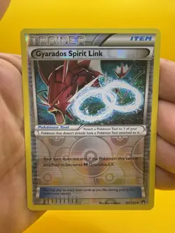 🪩GYARADOS SPIRIT LINK 101/122 Trainer Rev Holo POKEMON 2016 Breakpoint MINT🔥 - Image 1