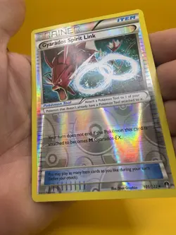 🪩GYARADOS SPIRIT LINK 101/122 Trainer Rev Holo POKEMON 2016 Breakpoint MINT🔥 - Image 3