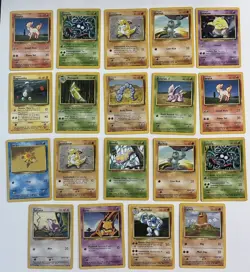 Pokemon TCG Vintage 1999 Base Set Lot (19 Cards) Non Holo - Image 1