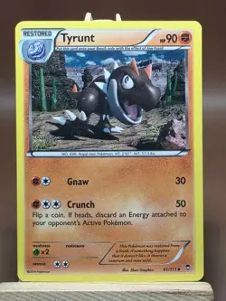Pokemon TCG XY: Furious Fists Tyrunt 61/111 Cosmos Holo Card HP - Image 1