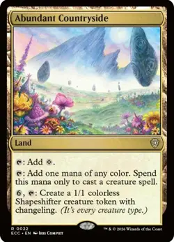 X 1 Abundant Countryside NM-M Commander Lorwyn Eclipsed 022 MTG Magic - Image 1