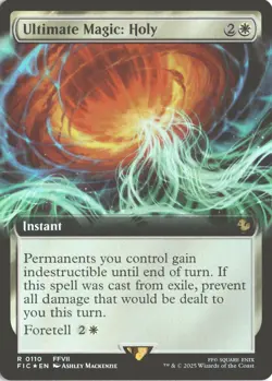 MTG Ultimate Magic: Holy (Extended Art) (110) Foil Commander: FINAL FANTASY NM - Image 1