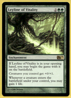 LEYLINE OF VITALITY CORE SET 2011 M11 RARE ENCHANTMENT MTG 183 - Image 1