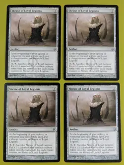 Shrine of Loyal Legions x4 New Phyrexia 4x Playset Magic the Gathering MTG - Image 1