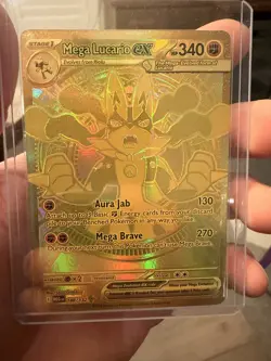 Mega Lucario ex 188/132 Me01: Mega Evolution Full Art Holo Hyper Rare Pokemon NM - Image 1