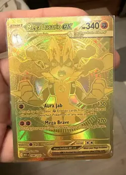 Mega Lucario ex 188/132 Me01: Mega Evolution Full Art Holo Hyper Rare Pokemon NM - Image 2