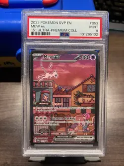 Pokemon TCG Mew EX 053 Scarlet & Violet Promo Holo PSA 9 - Image 1
