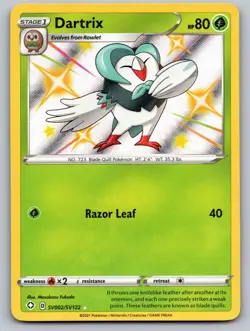 Dartrix SV002/SV122 Shiny Rare Shining Fates Shiny Vault Pokemon Near Mint - Image 1