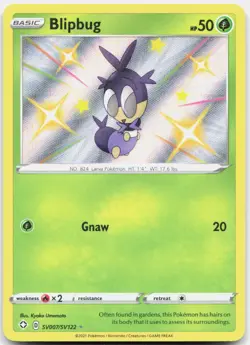 Pokemon TCG Blipbug Shining Fates: Shiny Vault Shiny Holo Rare SV007/SV122 Holo - Image 1
