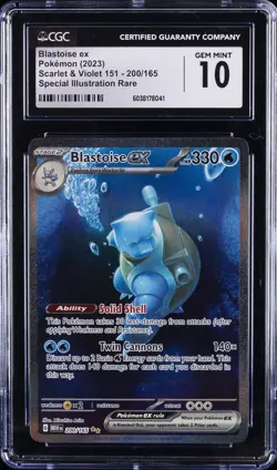 2023 POKEMON S&V 151 - SPECIAL ILLUSTRATION RARE BLASTOISE EX CGC 10 GEM MINT - Image 1