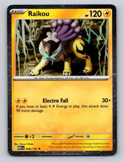 Raikou (Cosmos Holo) 048/132 Holo Promo Mega Evolution Pokemon Holo NM - Image 1