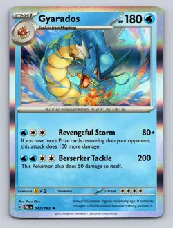 Gyarados 043/193 Rare Paldea Evolved Pokemon Holo NM - Image 1