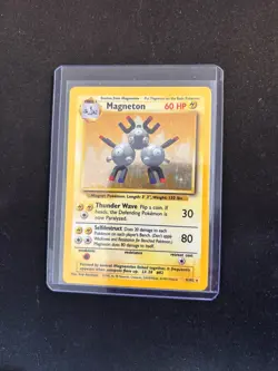 1999 Pokemon Magneton 9/102 Base Set Holo Rare WOTC Unlimited Vintage Holo LP - Image 1