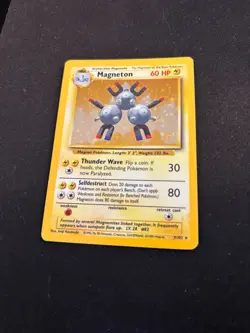1999 Pokemon Magneton 9/102 Base Set Holo Rare WOTC Unlimited Vintage Holo LP - Image 5