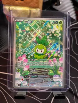 Pokemon TCG Petilil #091 NM! Sv: Black Bolt Full Art Illustration Rare Eng (BLK) - Image 2