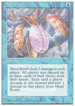 MIND BOMB x1 mtg VLP-NM 4th Edition 1 Unc - Image 1