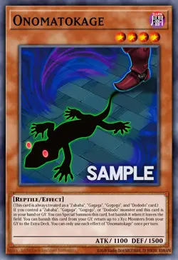 Yugioh DOOD-EN007 - Onomatokage - Common - Image 1