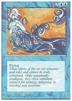 AIR ELEMENTAL x1 mtg VLP-NM 4th Edition 1 Unc - Image 1