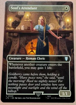 MTG Soul's Attendant NM Borderless U 0520 LTC Lord of the Rings Hildebrandt - Image 1