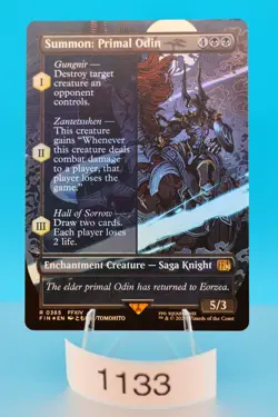 MTG Summon: Primal Odin (Borderless) Final Fantasy Foil #365 - Image 1
