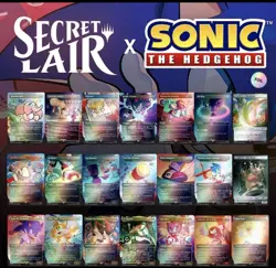 MTG Secret Lair Sonic the Hedgehog / Full Foil Set / Chaos Emerald Yellow + Blue - Image 2