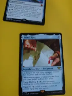 Bilbo's Ring & The Book of Expalted Deeds. LTr & AFR rare artifact MTG 2 Card. - Image 2