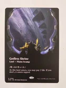 Godless Shrine R0280 Regular (Borderless) Edge of Eternities Magic the Gathering - Image 1