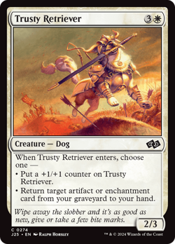 Trusty Retriever [Foundations Jumpstart] Magic MTG - Image 1
