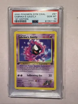Pokemon Sabrina's Gastly Gym Challenge 97/132 1st Edition Psa 10 Vintage 2000 - Image 1
