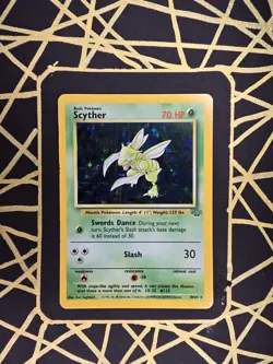 🔥 Scyther 10/64 🔥 Original Holo Rare Jungle Set Pokemon Card WOTC 1999 TCG - Image 1