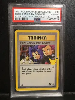 2021 Pokemon Celebrations Here Comes Team Rocket! Classic Collection PSA 10 - Image 1