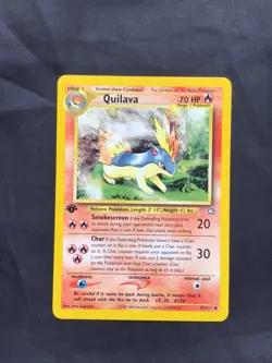 Pokemon Cards: Neo Genesis 1st Edition Uncommon: Quilava 47/111 - Image 1