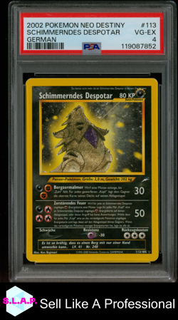 SCHIMMERNDES DESPOTAR GERMAN POKEMON NEO DESTINY 2002 113 PSA 4 - Image 1