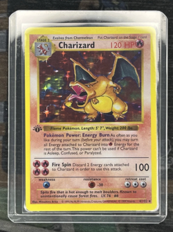 1st Edition Shadowless Charizard 4/102 Base Set Holo Pokemon /PRXY Fan Version - Image 1